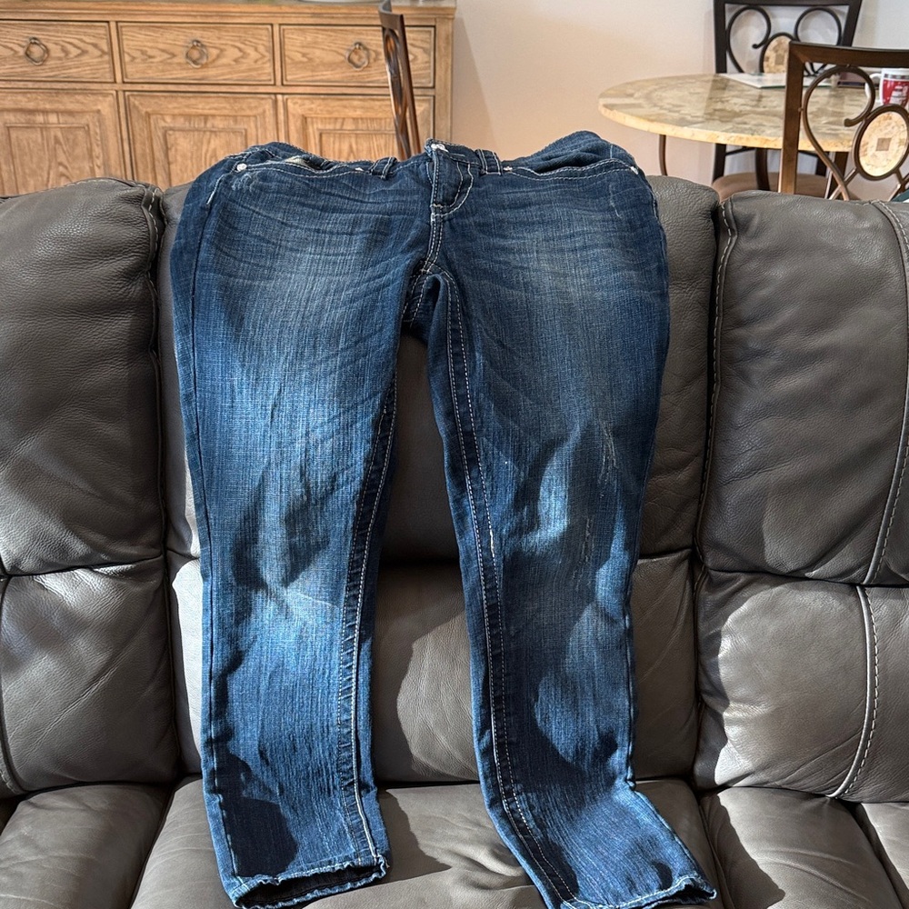 Seven7 jeans, size 8. Distressed looking.